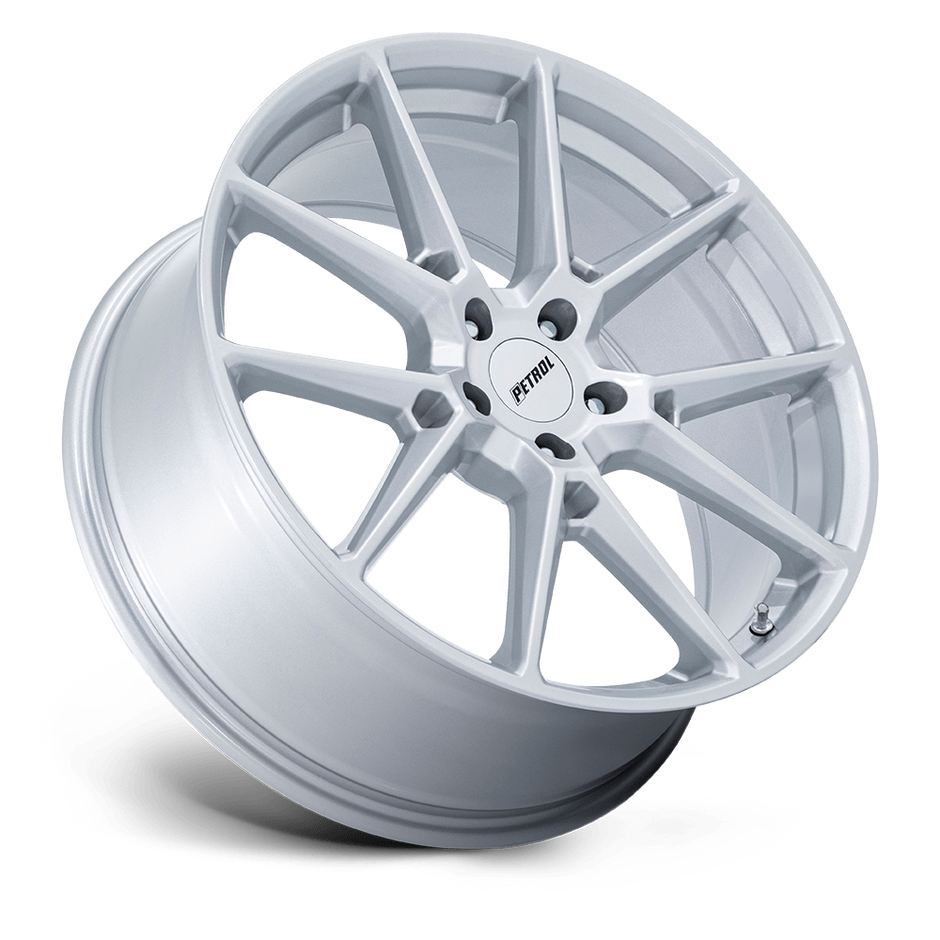 Petrol PE002 P1E 17x8 Gloss Silver 40mm ET 72.56mm CB 5x114.3