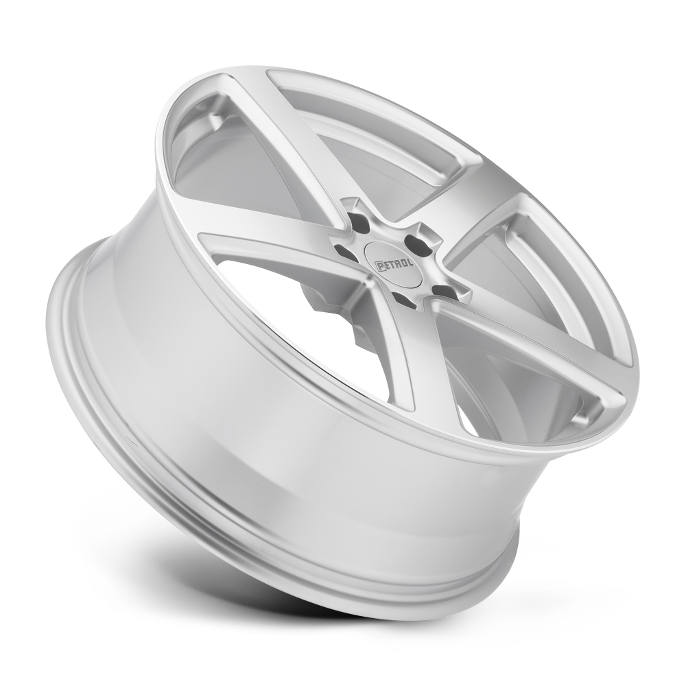 Petrol P2A 17x8 Silver w/Machined Cut Face 35mm ET 72.1mm CB 5x100