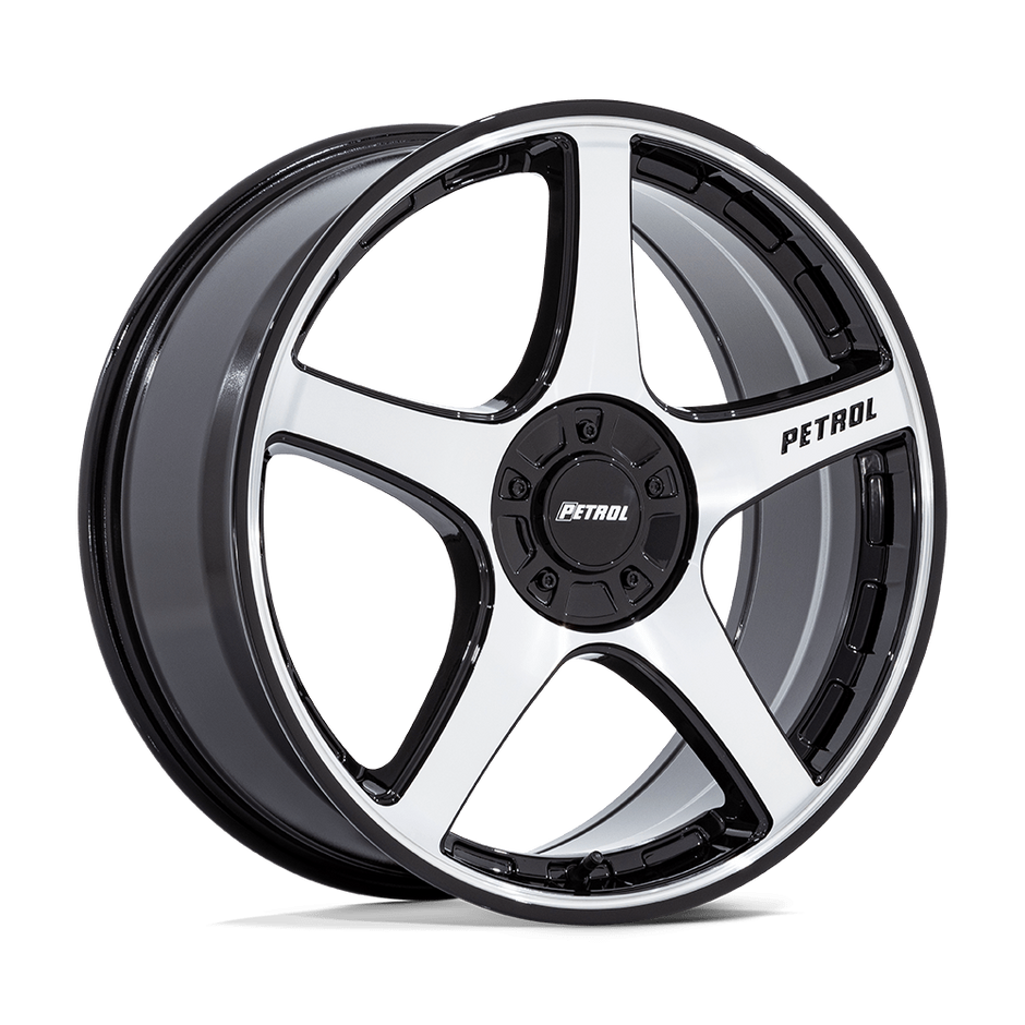 Petrol PE003 P2E 17x8 Gloss Black w/Machined Face 40mm ET 72.56mm CB 5x108/5x114.3