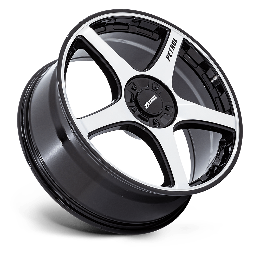 Petrol PE003 P2E 17x8 Gloss Black w/Machined Face 40mm ET 72.56mm CB 5x108/5x114.3
