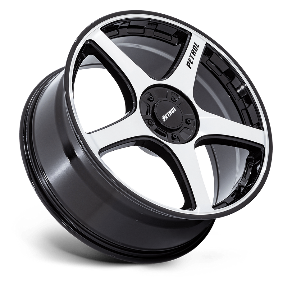 Petrol PE003 P2E 17x8 Gloss Black w/Machined Face 40mm ET 72.56mm CB 5x108/5x114.3