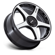 Petrol PE003 P2E 17x8 Gloss Black w/Machined Face 40mm ET 72.56mm CB 5x108/5x114.3