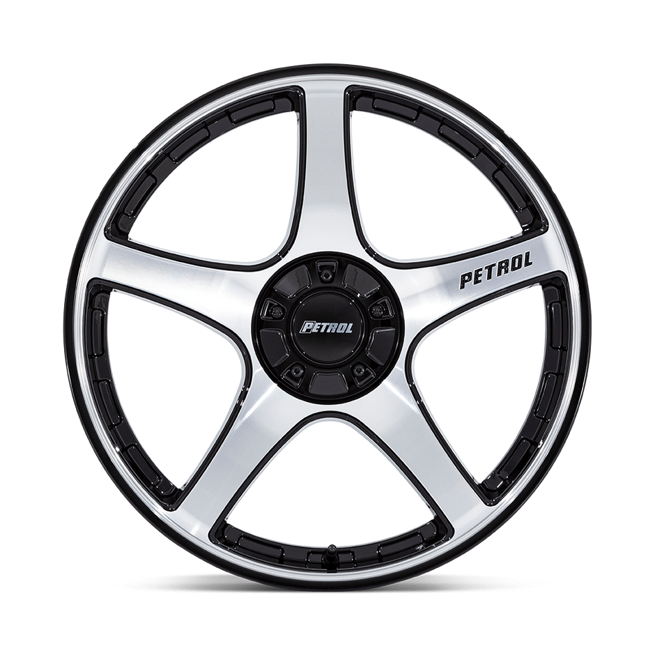 Petrol PE003 P2E 17x8 Gloss Black w/Machined Face 40mm ET 72.56mm CB 5x108/5x114.3