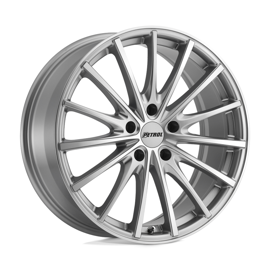 Petrol P3A 17x8 Silver w/Machined Cut Face 32mm ET 72.1mm CB 5x112