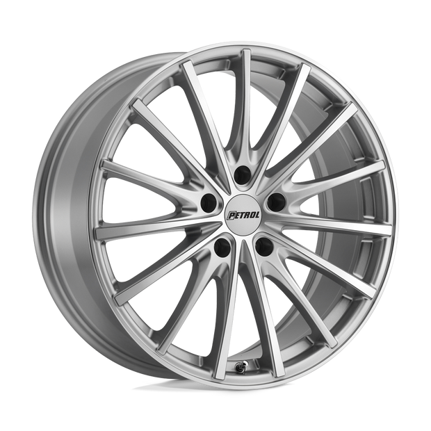 Petrol P3A 17x8 Silver w/Machined Cut Face 32mm ET 72.1mm CB 5x112