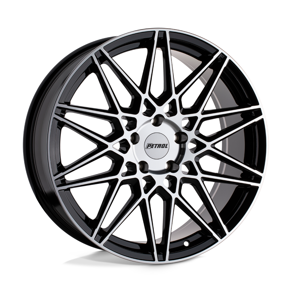 Petrol P3C 17x8 Gloss Black w/Machined Cut Face 40mm ET 72.1mm CB 5x105