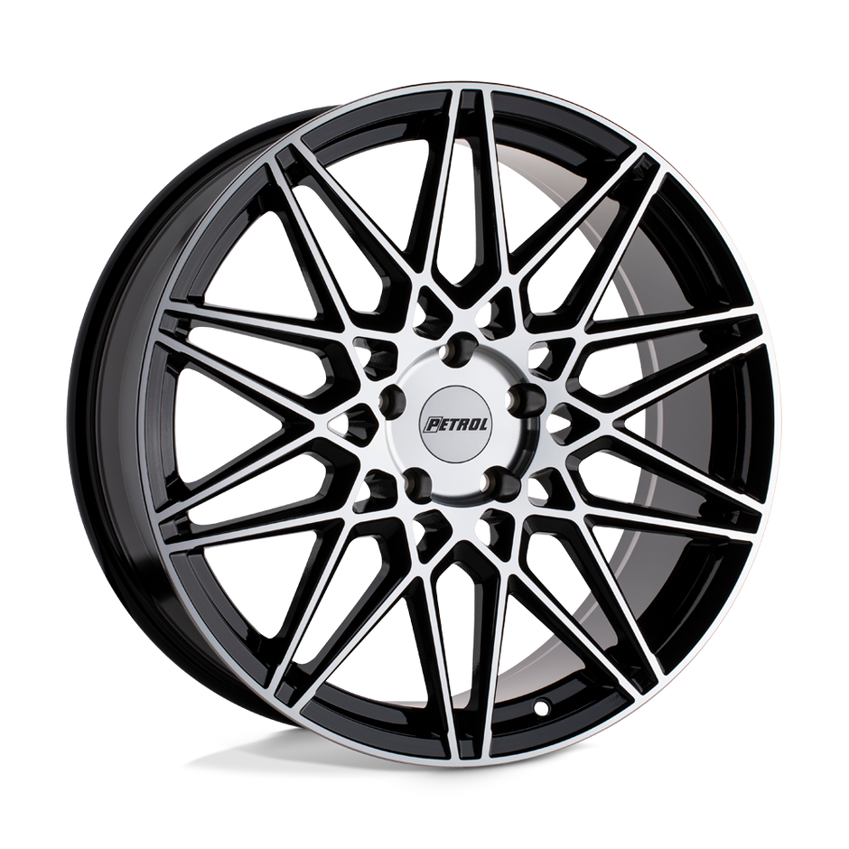 Petrol P3C 17x8 Gloss Black w/Machined Cut Face 40mm ET 72.1mm CB 5x105