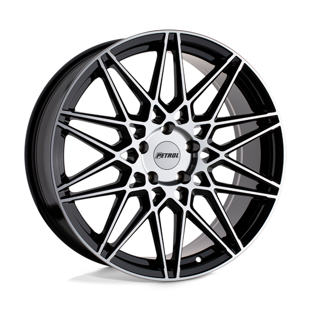 Petrol P3C 17x8 Gloss Black w/Machined Cut Face 40mm ET 72.1mm CB 5x105