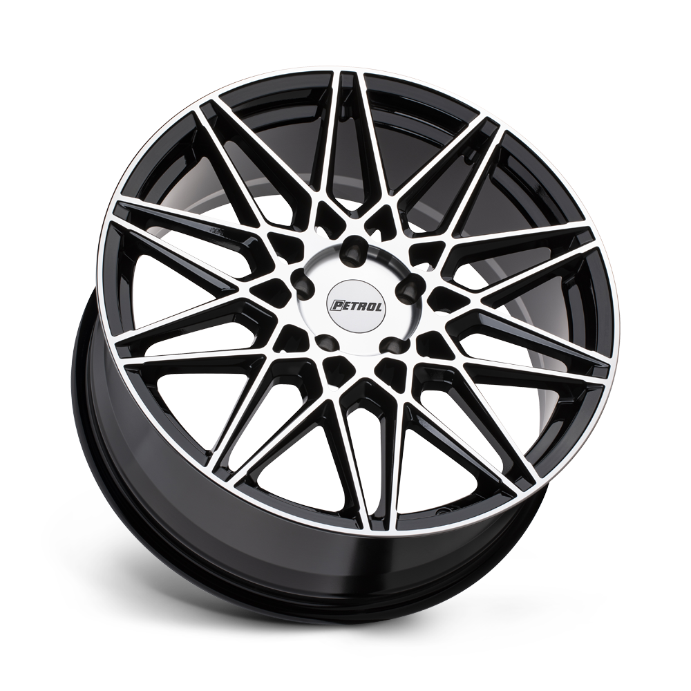Petrol P3C 17x8 Gloss Black w/Machined Cut Face 40mm ET 72.1mm CB 5x105