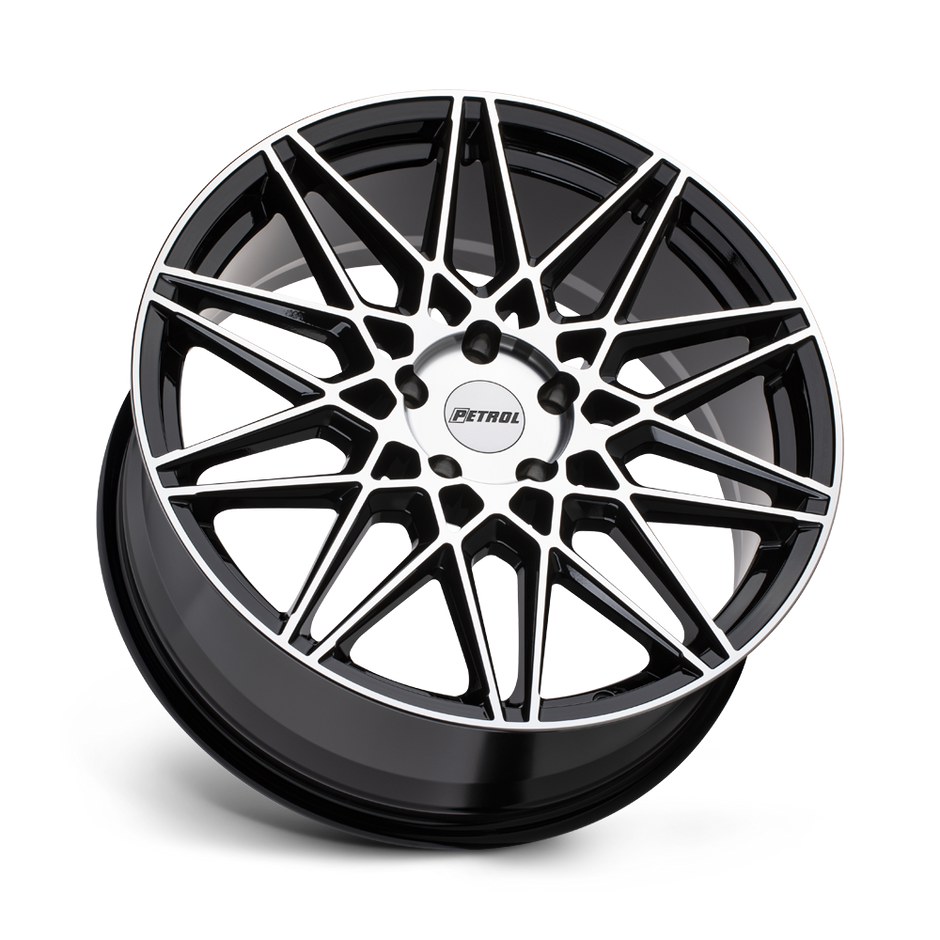Petrol P3C 17x8 Gloss Black w/Machined Cut Face 40mm ET 72.1mm CB 5x105