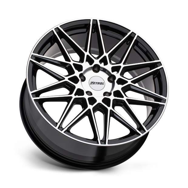 Petrol P3C 17x8 Gloss Black w/Machined Cut Face 40mm ET 72.1mm CB 5x105