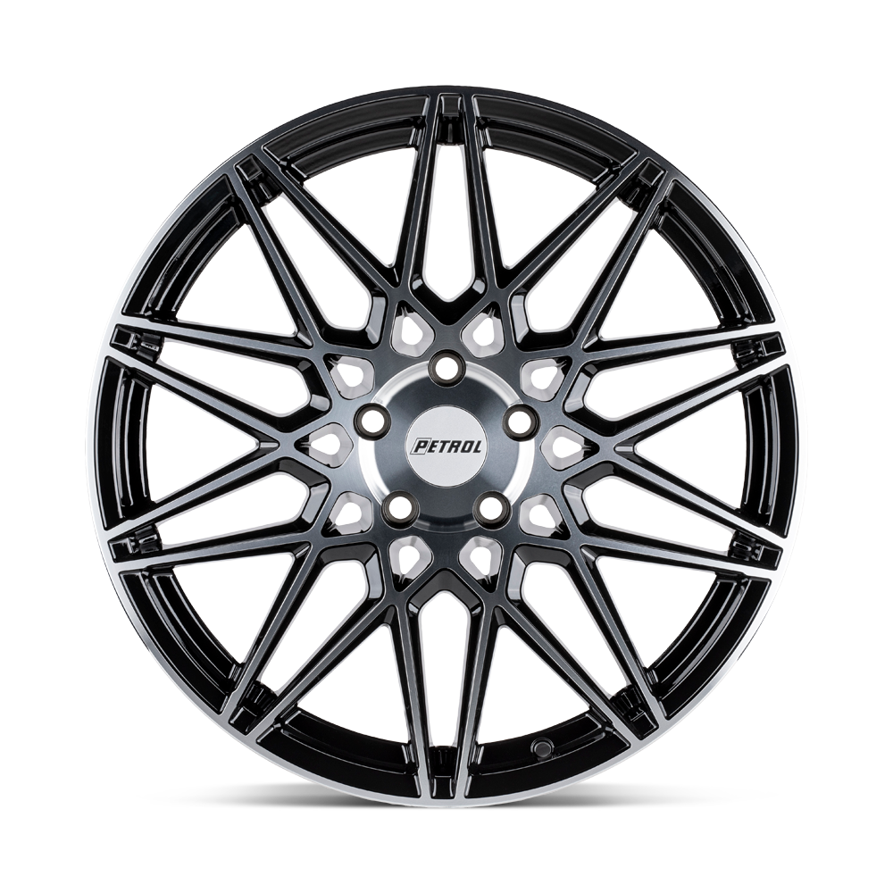 Petrol P3C 17x8 Gloss Black w/Machined Cut Face 40mm ET 72.1mm CB 5x105