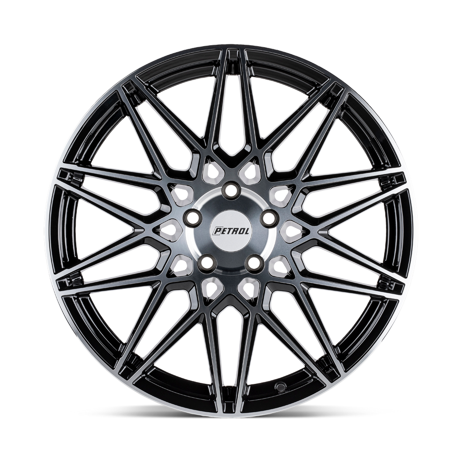 Petrol P3C 17x8 Gloss Black w/Machined Cut Face 40mm ET 72.1mm CB 5x105