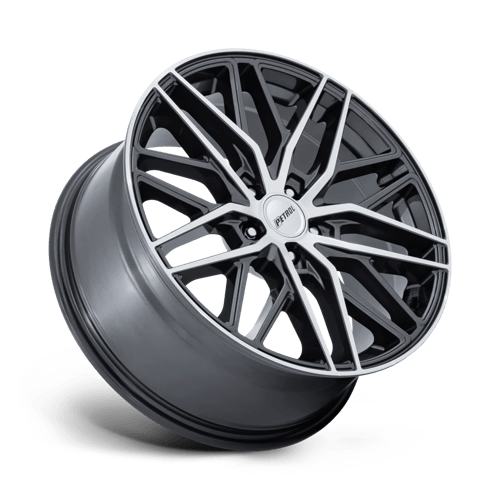 Petrol PE004 P3E 17x8 Gloss Gunmetal Brushed w/Machined Face 40mm ET 72.56mm CB 5x114.3