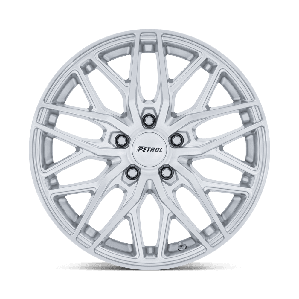 Petrol PE004 P3E 17x8 Machined Brushed w/Gloss Silver 40mm ET 72.56mm CB 5x110