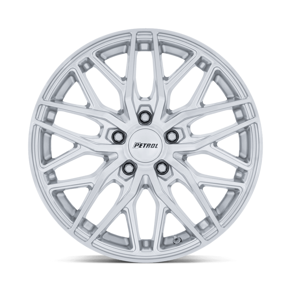 Petrol PE004 P3E 17x8 Machined Brushed w/Gloss Silver 40mm ET 72.56mm CB 5x110