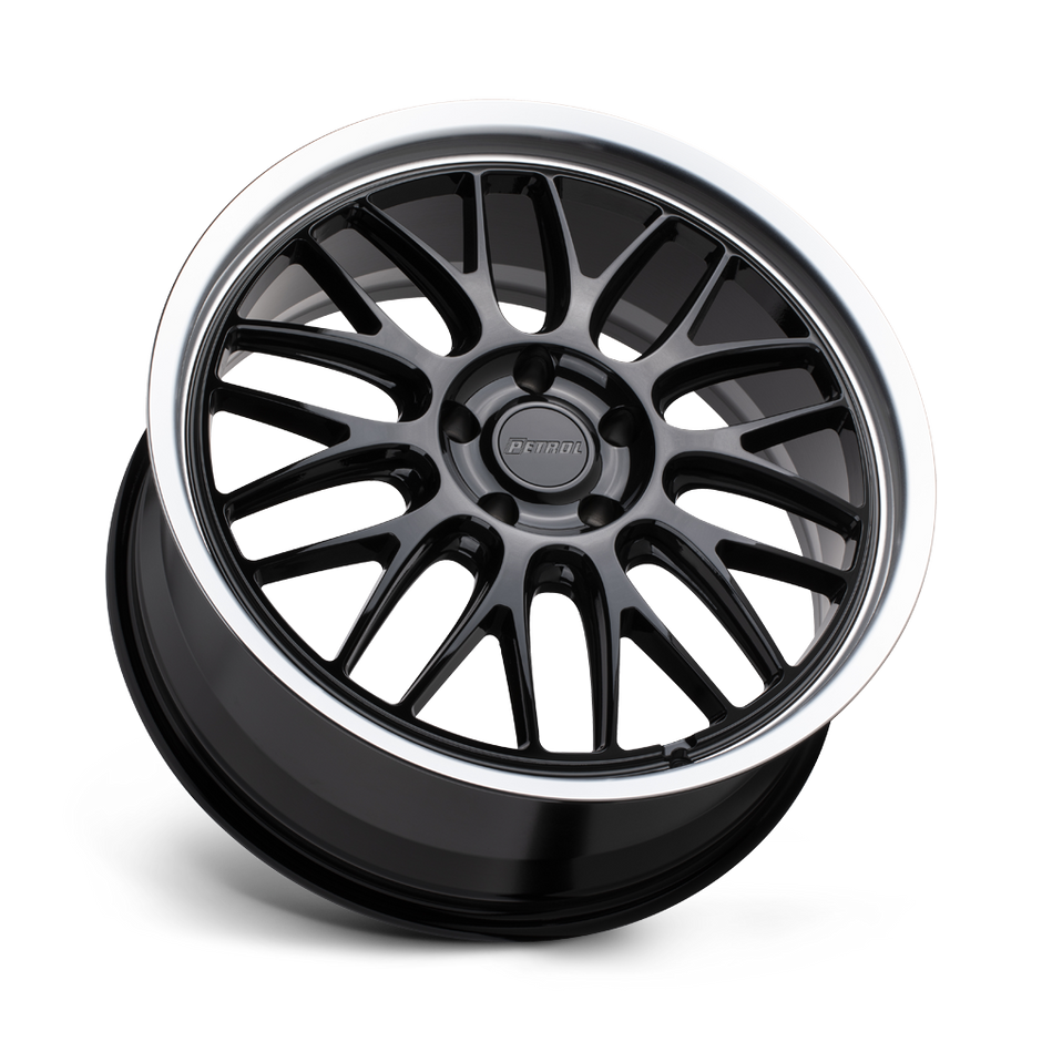 Petrol P4C 16x7 Gloss Black w/Machined Cut Lip 40mm ET 72.1mm CB 4x100