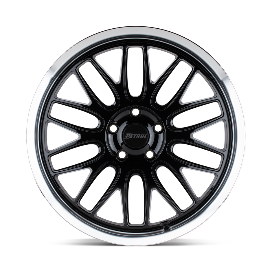 Petrol P4C 16x7 Gloss Black w/Machined Cut Lip 40mm ET 72.1mm CB 4x100