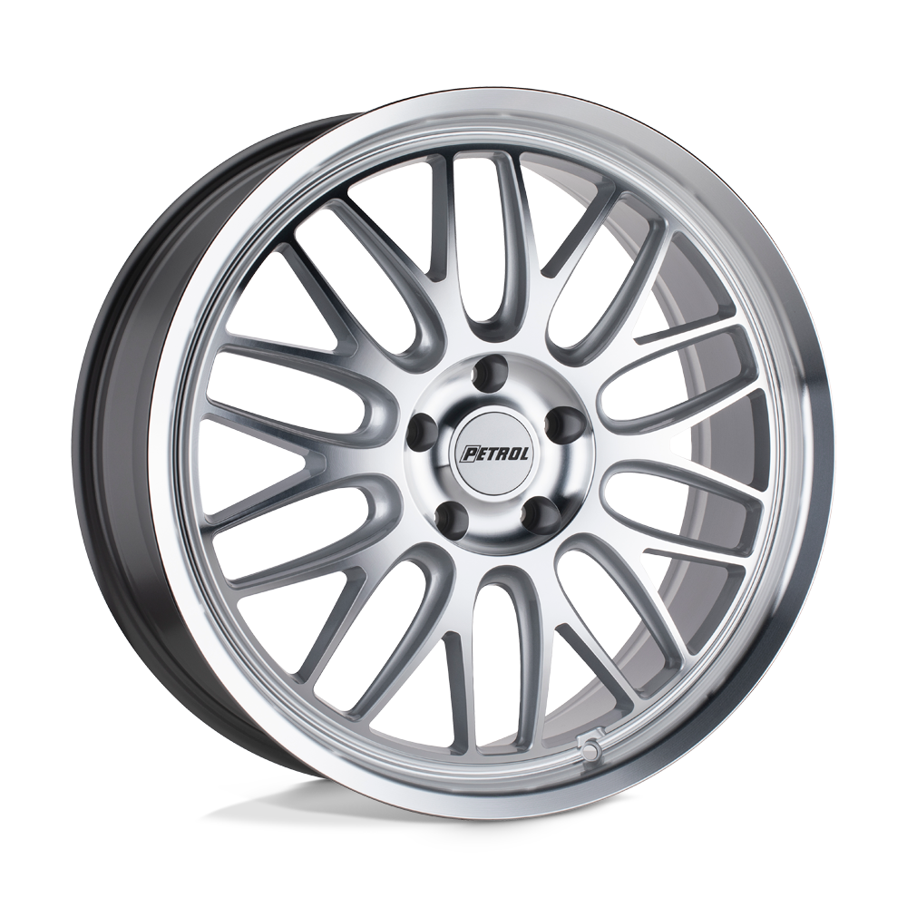 Petrol P4C 16x7 Silver w/Machined Face & Lip 40mm ET 72.1mm CB 4x100