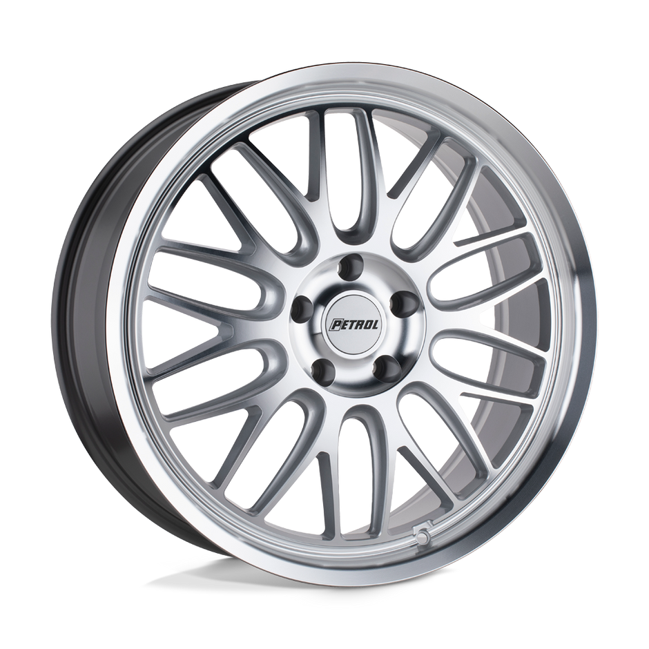 Petrol P4C 16x7 Silver w/Machined Face & Lip 40mm ET 72.1mm CB 4x100