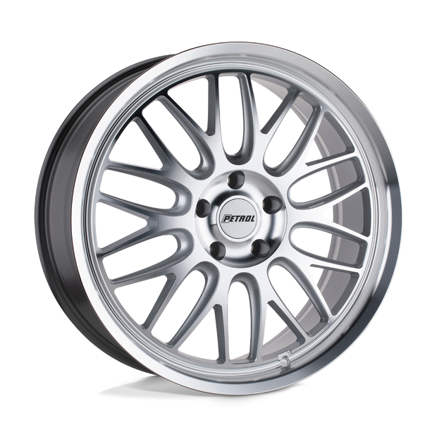 Petrol P4C 16x7 Silver w/Machined Face & Lip 40mm ET 72.1mm CB 4x100