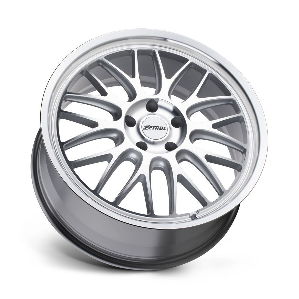 Petrol P4C 16x7 Silver w/Machined Face & Lip 40mm ET 72.1mm CB 4x100