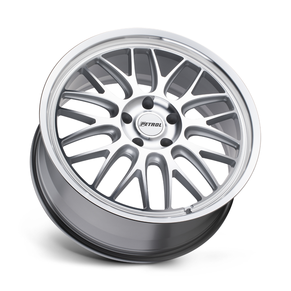 Petrol P4C 16x7 Silver w/Machined Face & Lip 40mm ET 72.1mm CB 4x100