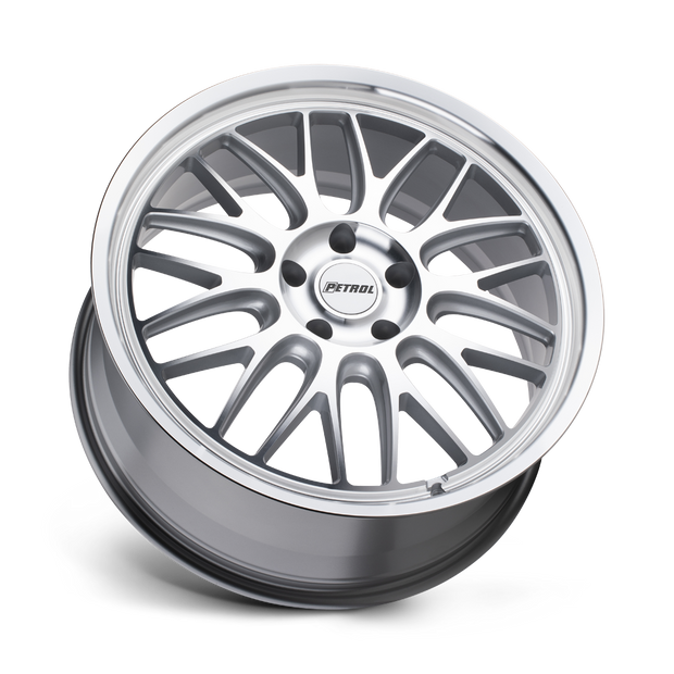 Petrol P4C 16x7 Silver w/Machined Face & Lip 40mm ET 72.1mm CB 4x100