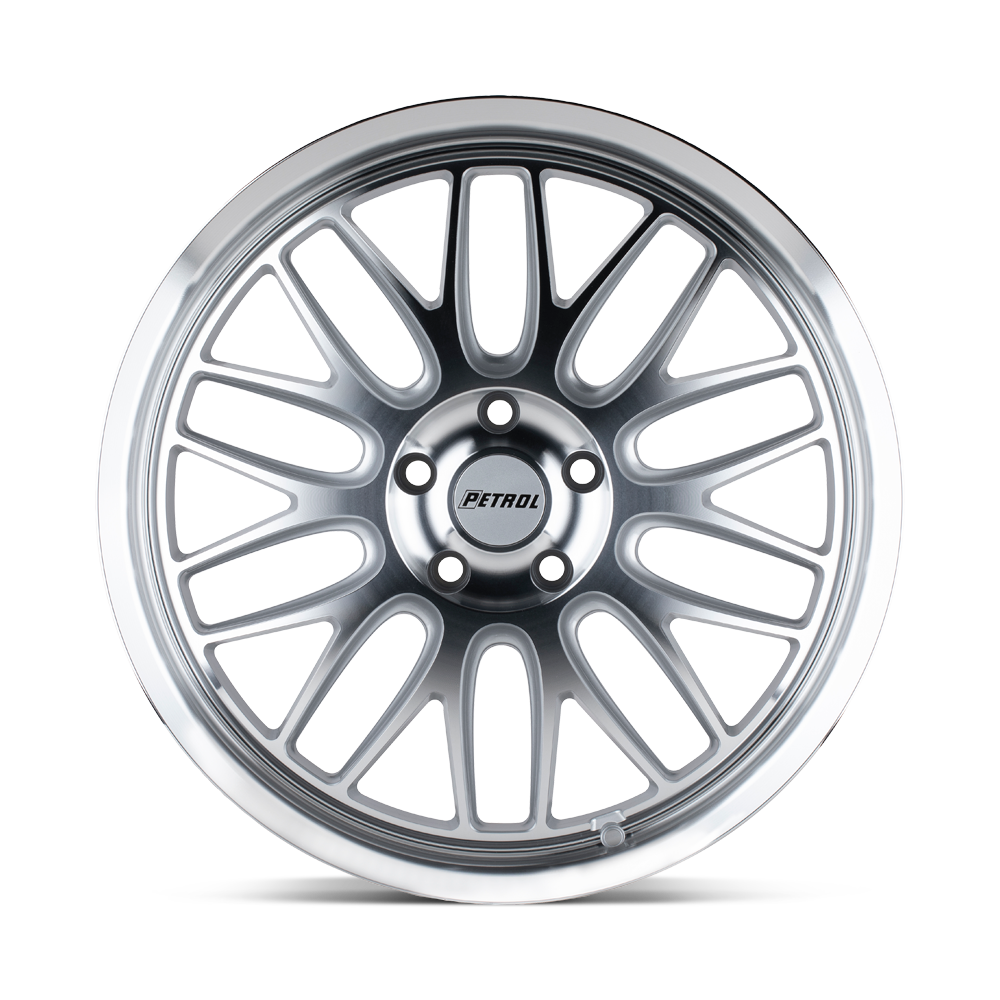 Petrol P4C 16x7 Silver w/Machined Face & Lip 40mm ET 72.1mm CB 4x100