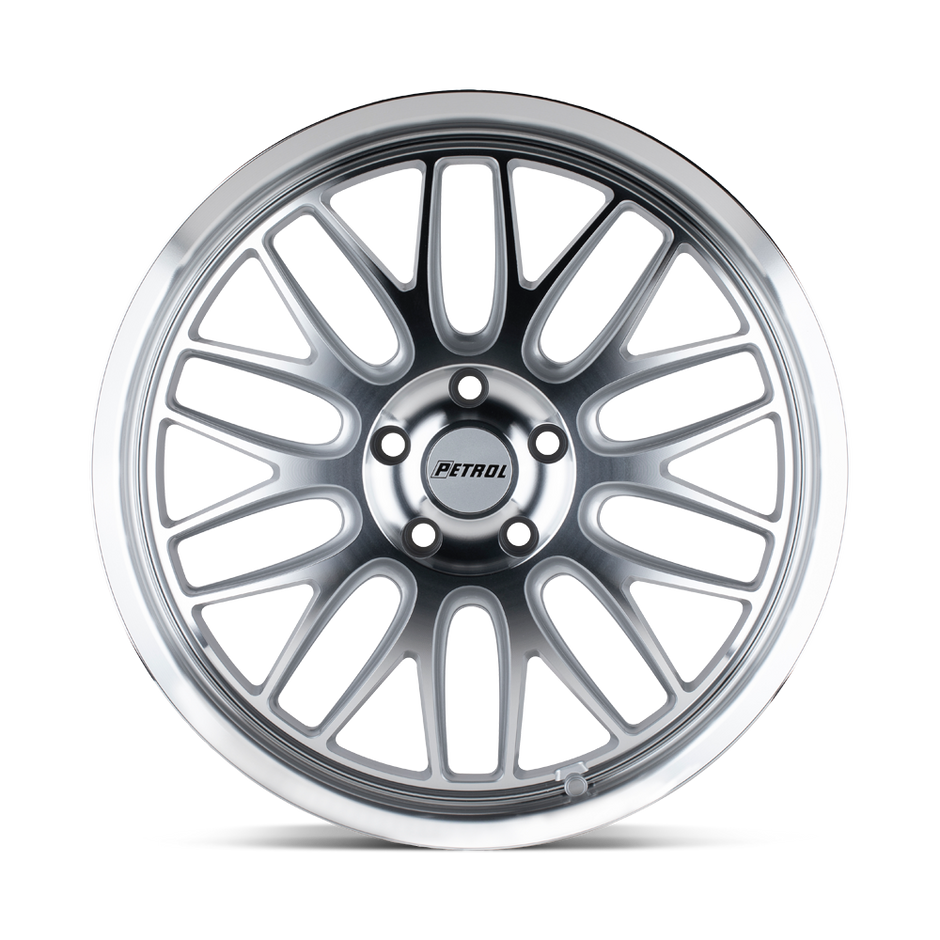 Petrol P4C 16x7 Silver w/Machined Face & Lip 40mm ET 72.1mm CB 4x100