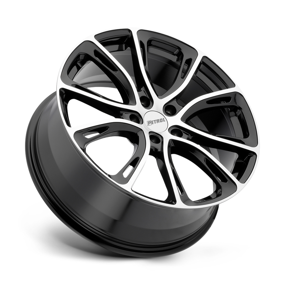 Petrol P5A 17x7.5 Gloss Black w/Machined Cut Face 35mm ET 72.1mm CB 5x100