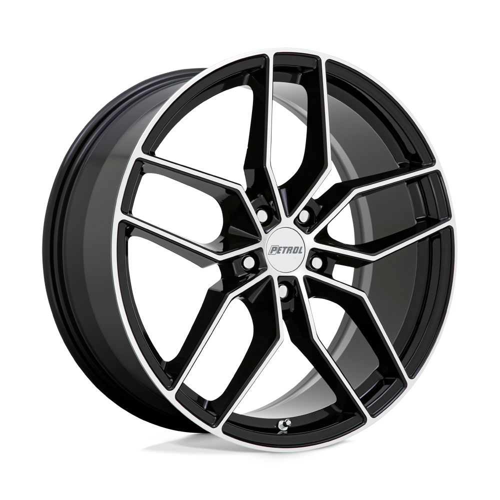 Petrol P5C 17x8 Gloss Black w/Machined Cut Face 35mm ET 76.1mm CB 5x120