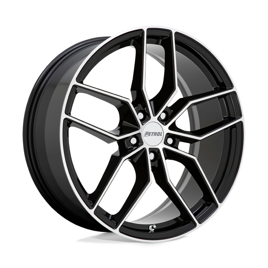 Petrol P5C 17x8 Gloss Black w/Machined Cut Face 35mm ET 76.1mm CB 5x120