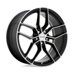 Petrol P5C 17x8 Gloss Black w/Machined Cut Face 35mm ET 76.1mm CB 5x120