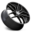 Petrol P5C 17x8 Gloss Black w/Machined Cut Face 35mm ET 76.1mm CB 5x120