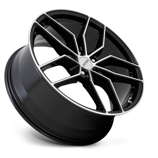 Petrol P5C 17x8 Gloss Black w/Machined Cut Face 35mm ET 76.1mm CB 5x120