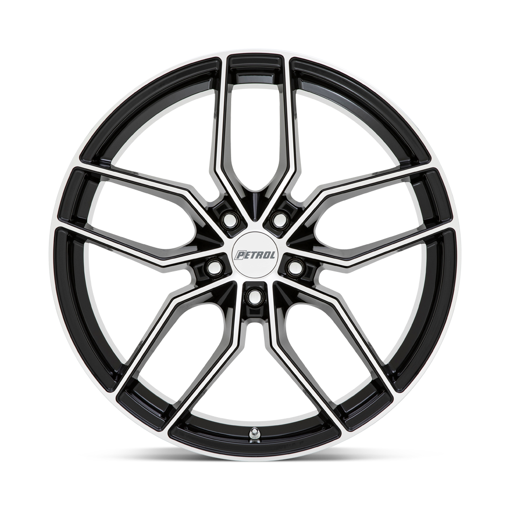 Petrol P5C 17x8 Gloss Black w/Machined Cut Face 35mm ET 76.1mm CB 5x120