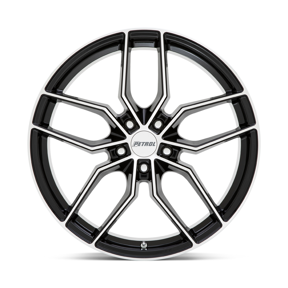 Petrol P5C 17x8 Gloss Black w/Machined Cut Face 35mm ET 76.1mm CB 5x120