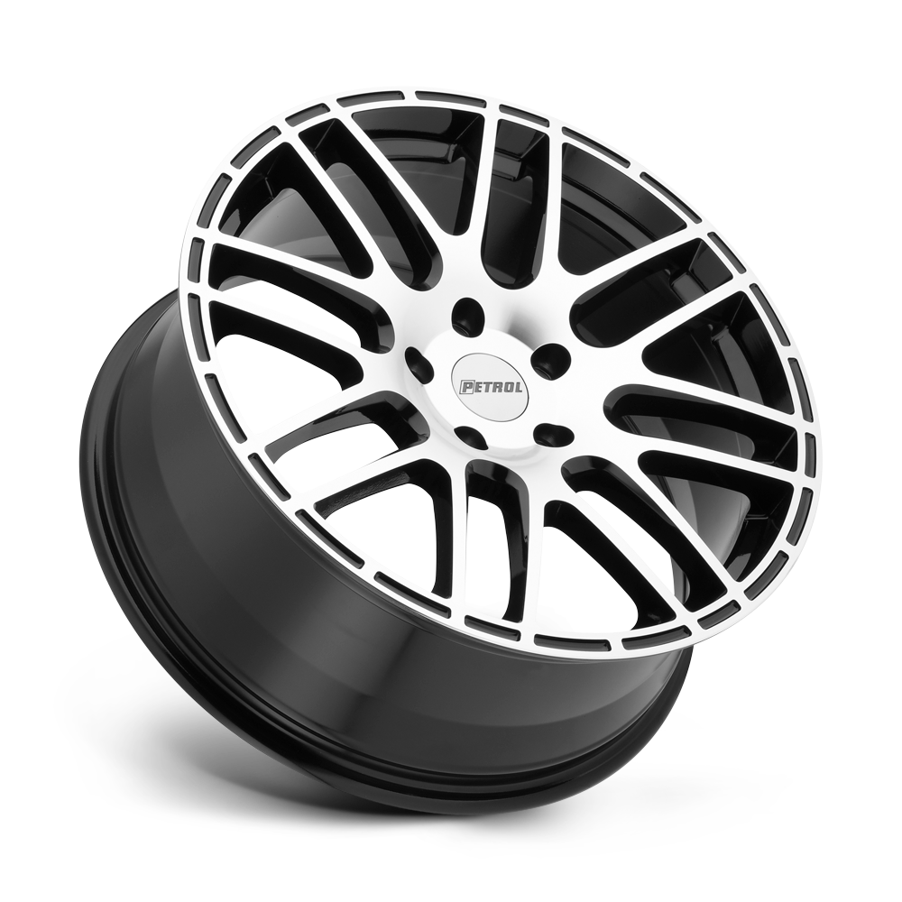 Petrol P6A 17x7.5 Gloss Black w/Machined Cut Face 32mm ET 72.1mm CB 5x112
