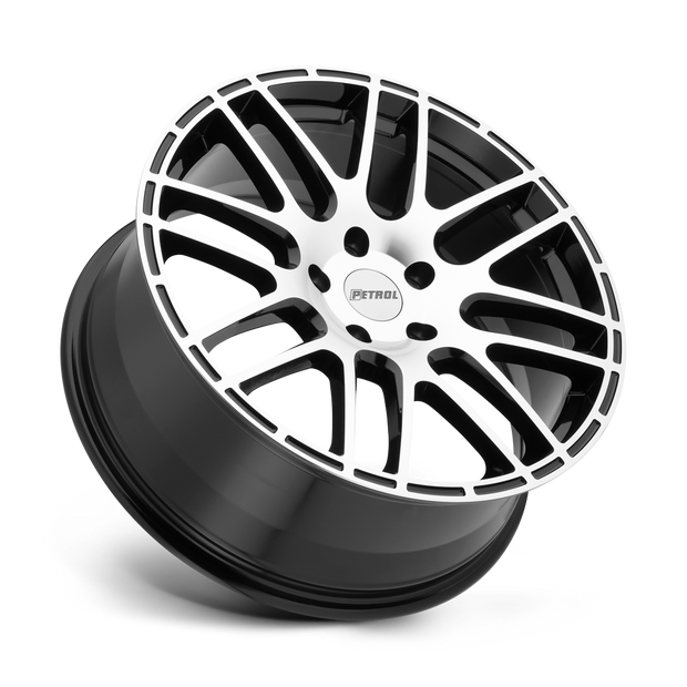 Petrol P6A 17x7.5 Gloss Black w/Machined Cut Face 32mm ET 72.1mm CB 5x112