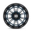XD Wheels XD865 Phoenix 20x9 Metallic Blue Milled w/Black Lip wheel