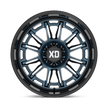 XD Wheels XD865 Phoenix 20x9 Metallic Blue Milled w/Black Lip wheel