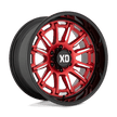 XD Wheels XD865 Phoenix 20x10 Candy Red Milled w/Black Lip -18mm ET 87.1mm CB 6x135 wheel