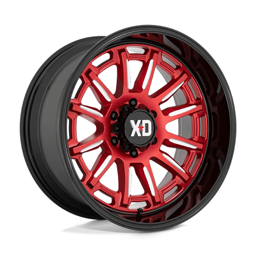 XD Wheels XD865 Phoenix 20x9 Candy Red Milled w/Black Lip wheel
