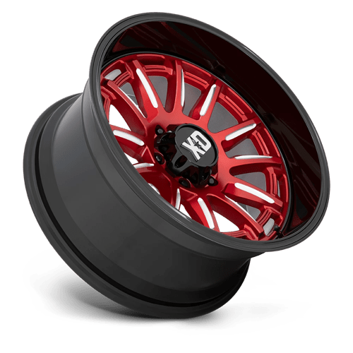 XD Wheels XD865 Phoenix 20x9 Candy Red Milled w/Black Lip wheel