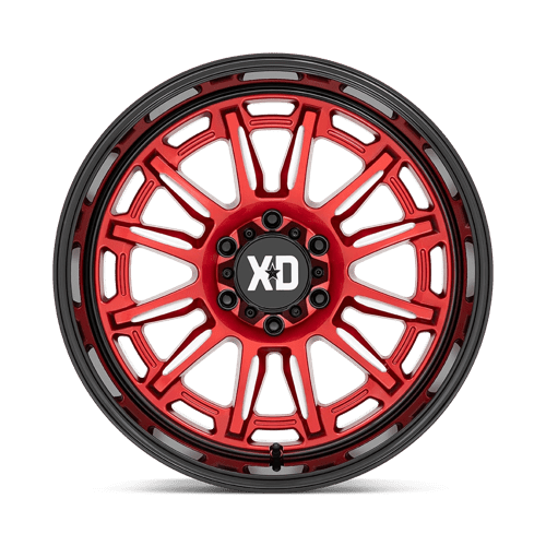 XD Wheels XD865 Phoenix 20x9 Candy Red Milled w/Black Lip wheel