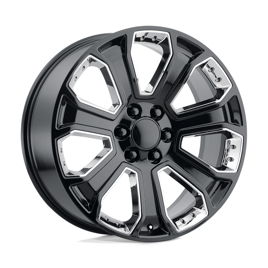 Performance Replicas PR113 22x9 Gloss Black w/Chrome Accents 24mm ET 78.1mm CB 6x139.7