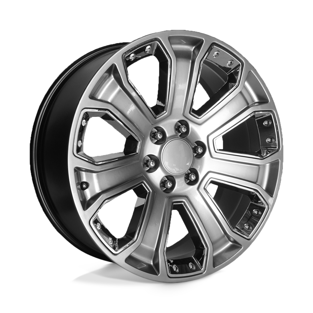 Performance Replicas PR113 22x9 Hyper Silver Dark w/Accents 24mm ET 78.1mm CB 6x139.7