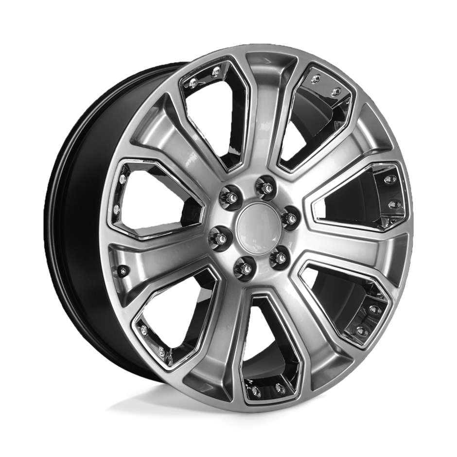 Performance Replicas PR113 22x9 Hyper Silver Dark w/Accents 24mm ET 78.1mm CB 6x139.7