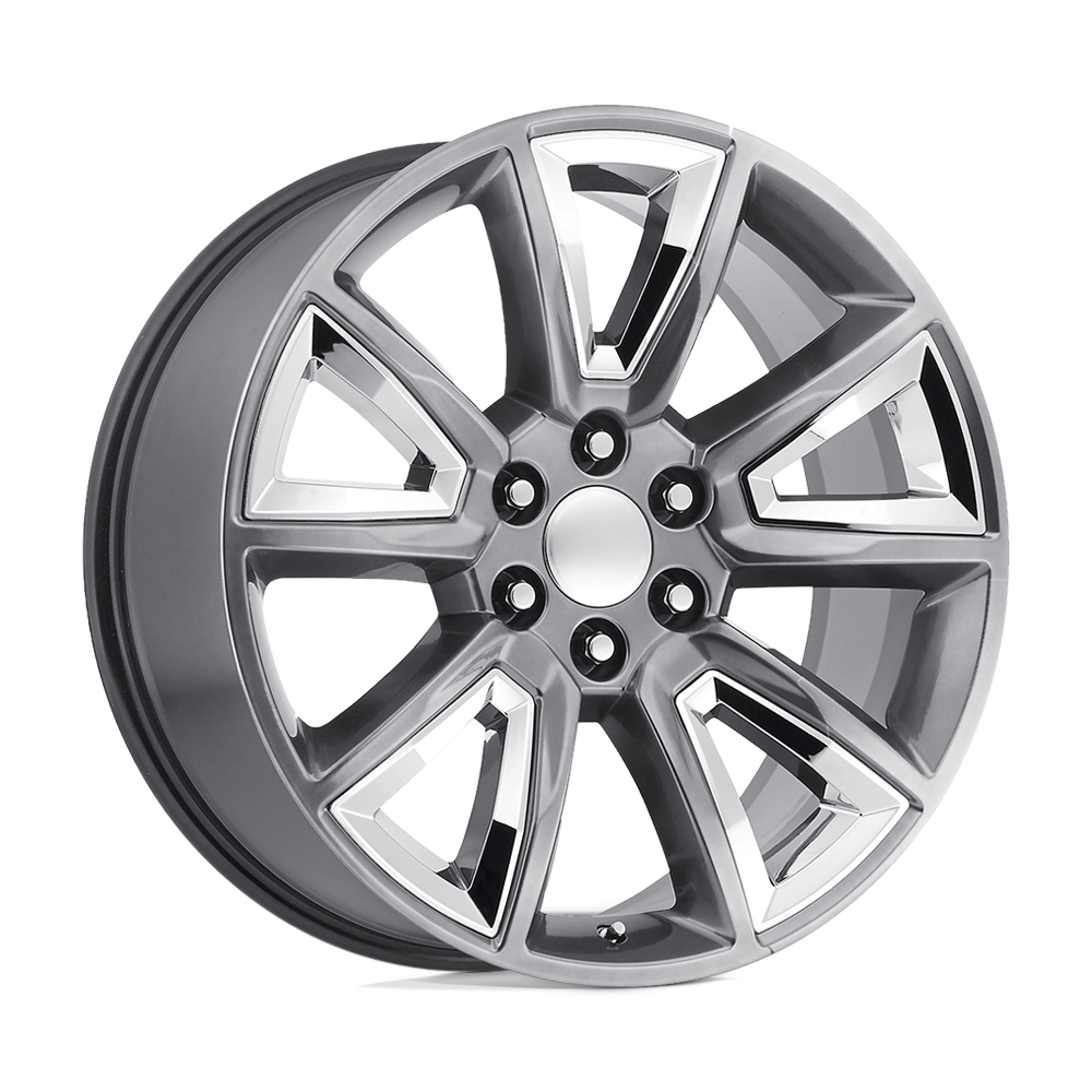 Performance Replicas PR168 22x9 Hyper Silver w/Chrome Accents 24mm ET 78.1mm CB 6x139.7